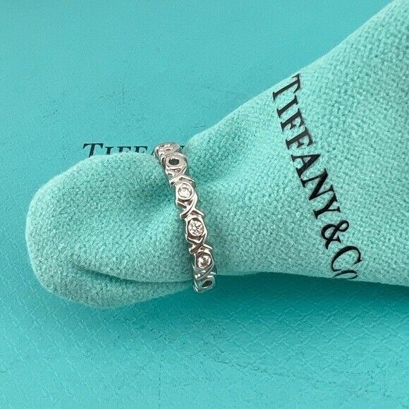 RARE Tiffany & Co. 18k Diamond Paloma Picasso XO Ring Size 4.5