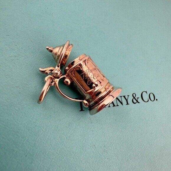 RARE Tiffany & Co. Beer Stein Cup Charm Sterling Silver
