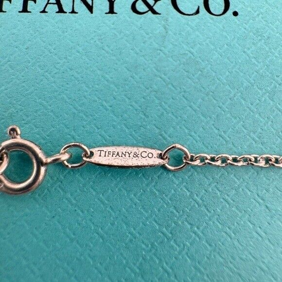 RARE Tiffany & Co. 35mm Blue Lace Agate Disc Mesh Necklace Elsa Peretti