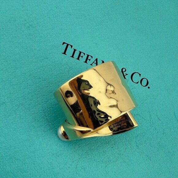 Tiffany & Co. Eddie Borgo Pearl Ring in 18k Yellow Gold 18g