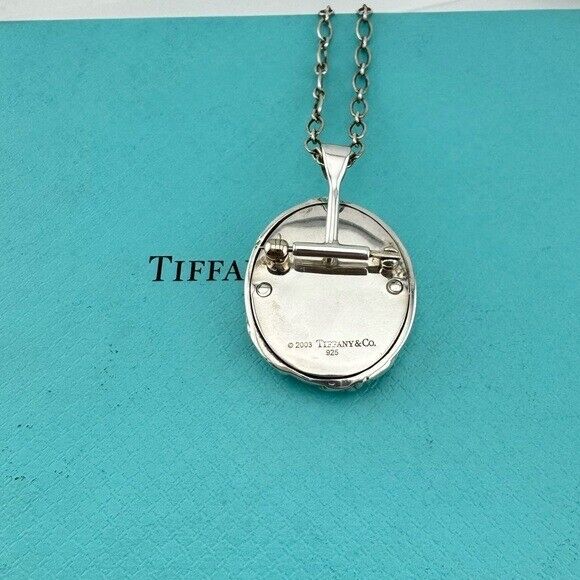 RARE Tiffany & Co. Mother of Pearl Cameo Necklace/Brooch Nature Rose Collection