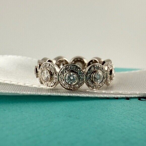 RARE Tiffany & Co. Platinum Diamond Circlet Eternity Band Ring