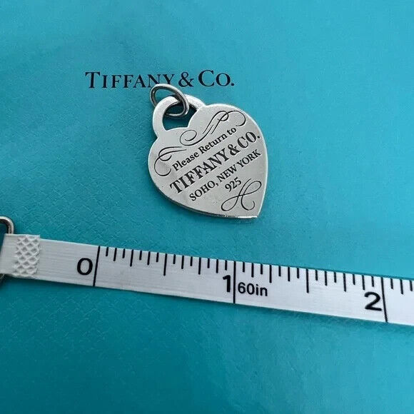 RARE Tiffany & Co. Collectors Please Return to Soho Heart Charm Sterling Silver