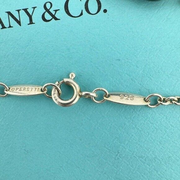RARE Tiffany & Co. Black Jade Bean Bracelet Sterling Silver by Elsa Peretti