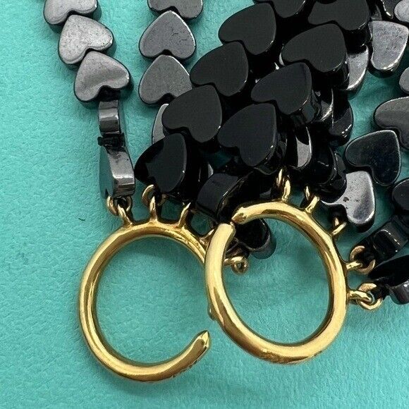 RARE Tiffany & Co. 18k Heart Shaped Hematite, Jade Torsade Necklace Picasso