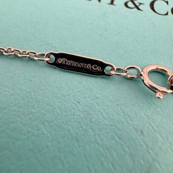 RARE Tiffany & Co. 18k Pave Diamond Padlock Necklace White Gold