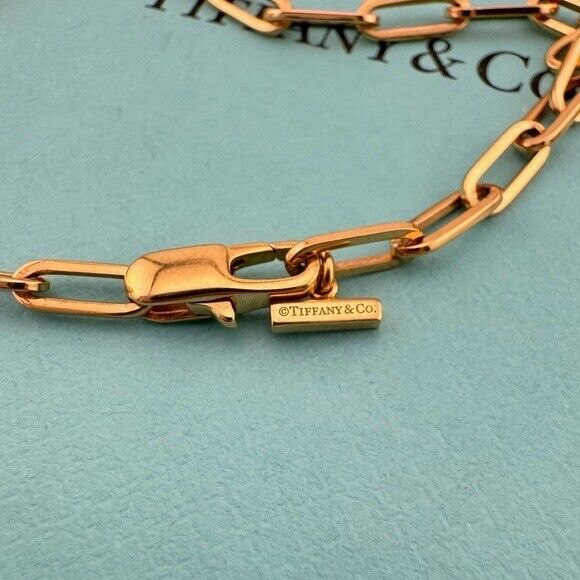 RARE Tiffany & Co. Tanzanite Jewel Box Necklace 17.5" 18k Yellow Gold