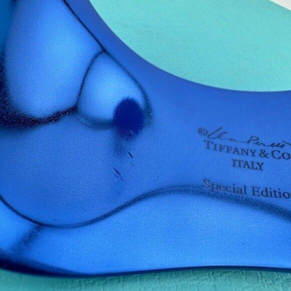 RARE Tiffany & Co. Limited Edition Blue Elsa Peretti Bone Cuff, Small Motif