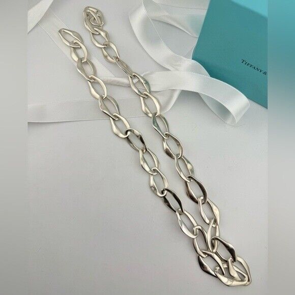 Tiffany & Co. Elsa Peretti Aegean Necklace Sterling Silver 29"