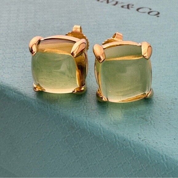SUPER RARE Tiffany & Co. XL Lemon Quartz Sugar Stack Earrings 18k Yellow Gold