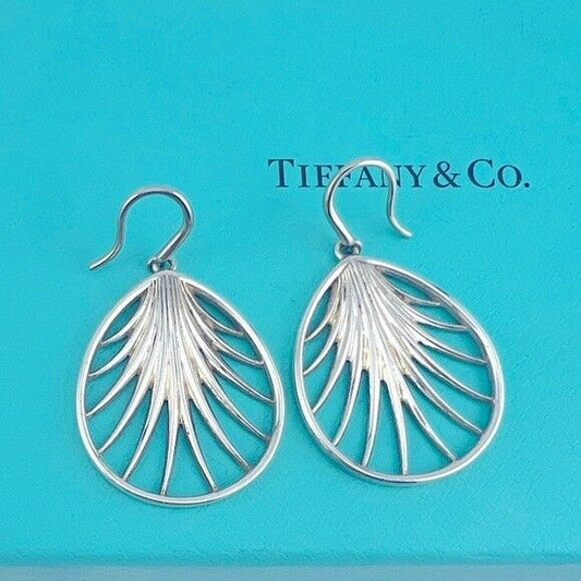 RARE Tiffany & Co. Villa Palm Paloma Picasso Earrings Sterling Silver