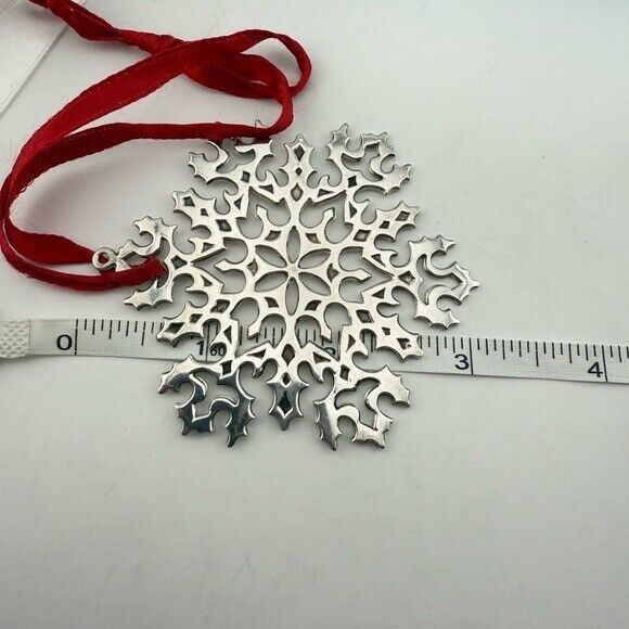 Vintage Tiffany & Co. Makers Snowflake Ornament in Sterling Silver