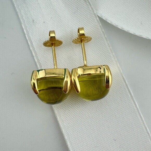 SUPER RARE Tiffany & Co. XL Lemon Quartz Sugar Stack Earrings 18k Yellow Gold