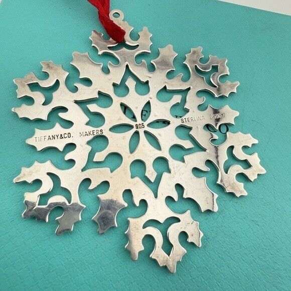 Vintage Tiffany & Co. Makers Snowflake Ornament in Sterling Silver