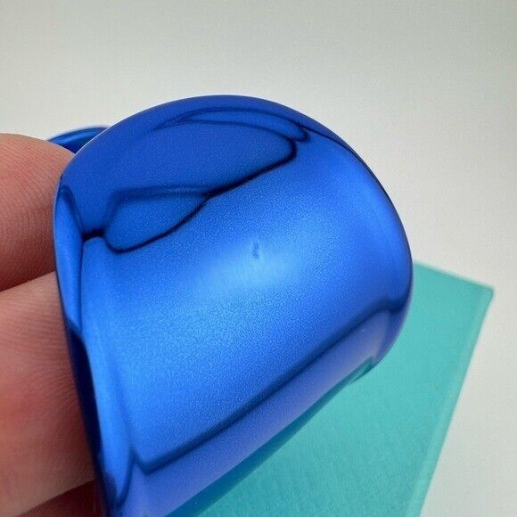 RARE Tiffany & Co. Limited Edition Blue Elsa Peretti Bone Cuff, Small Motif