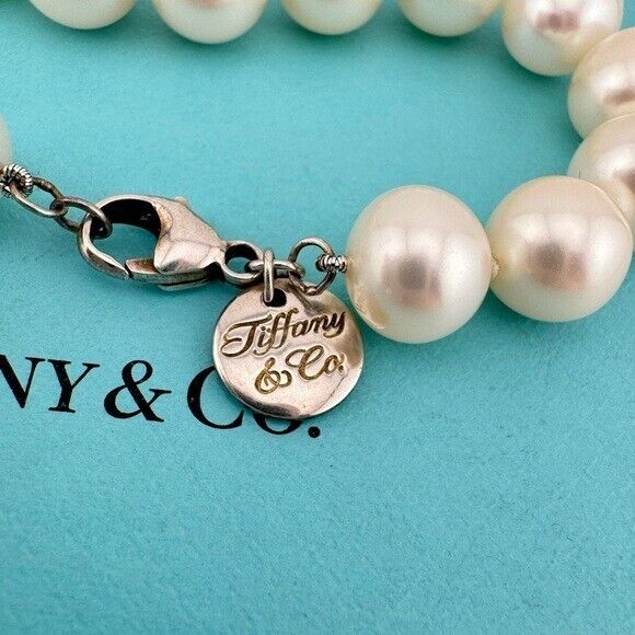 RARE Tiffany & Co. Ziegfeld 9-10mm Pearl Bracelet Sterling Silver