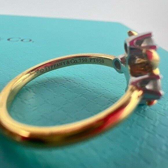 Tiffany & Co. Schlumberger Lynn Diamond Ring Two Tone: 18k, Platinum Size 5