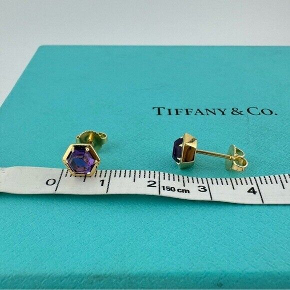 Tiffany & Co. Amethyst Paloma Studio Earrings in 18k Yellow Gold