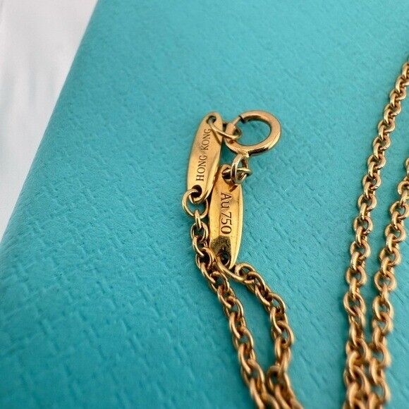 Tiffany & Co. 18k Elsa Peretti Bottle Green Jade Pendant in Yellow Gold