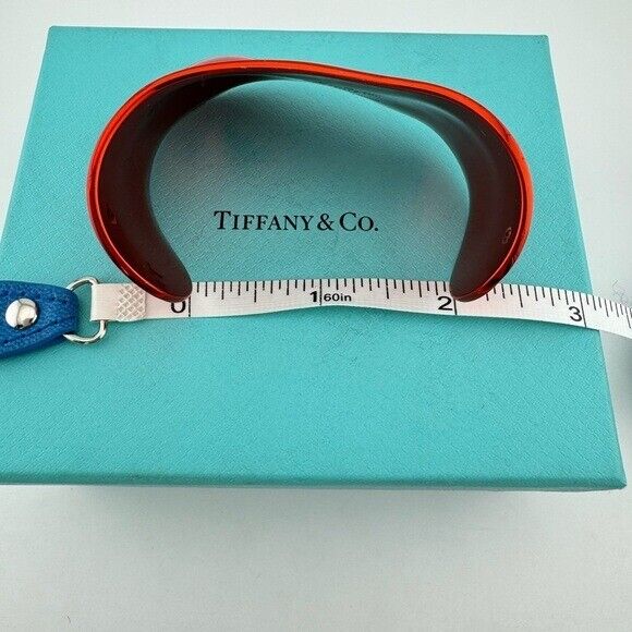 RARE Tiffany & Co. Limited Edition Red Elsa Peretti Bone Cuff, Small Motif