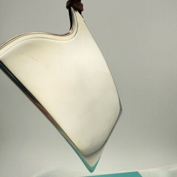 Vintage Tiffany & Co. Elsa Peretti Business Card Holder Necklace on 31" Leather