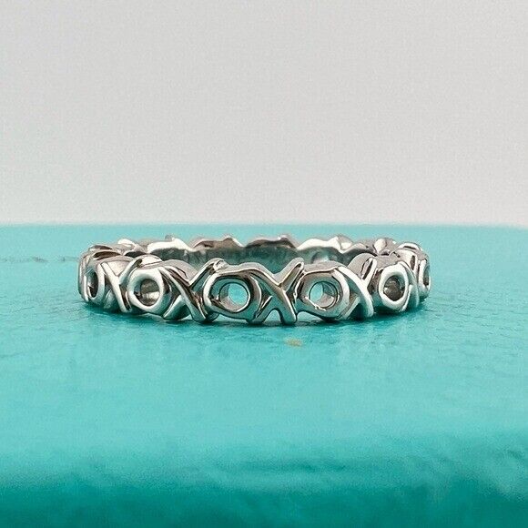 RARE Tiffany & Co. 18k Diamond Paloma Picasso XO Ring Size 4.5