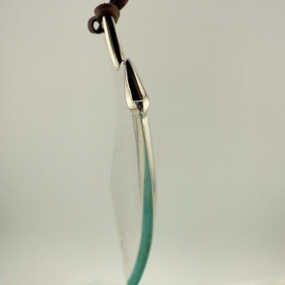 Vintage Tiffany & Co. Elsa Peretti Business Card Holder Necklace on 31" Leather