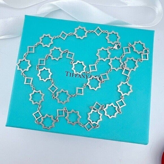 RARE Tiffany & Co. Marrakesh Link Necklace Sterling Silver Paloma Picasso 24"