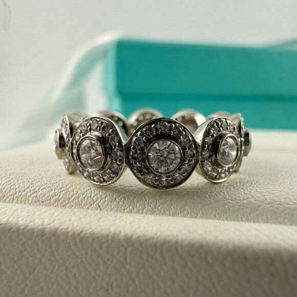 RARE Tiffany & Co. Platinum Diamond Circlet Eternity Band Ring