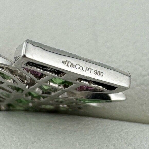 RARE Tiffany & Co. Platinum Christmas Tree Charm Necklace 16"
