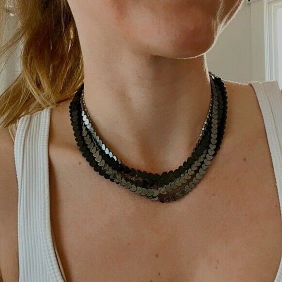 RARE Tiffany & Co. 18k Heart Shaped Hematite, Jade Torsade Necklace Picasso
