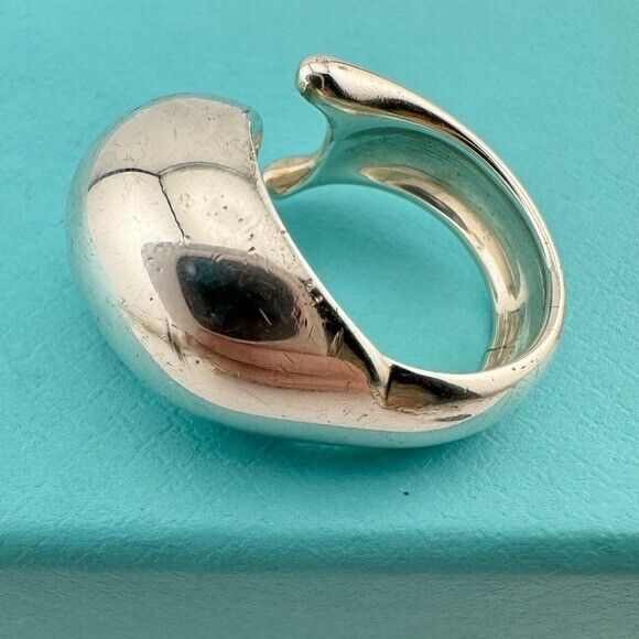RARE Vtg. Tiffany & Co. Snail Cocktail Ring Elsa Peretti Sterling Silver