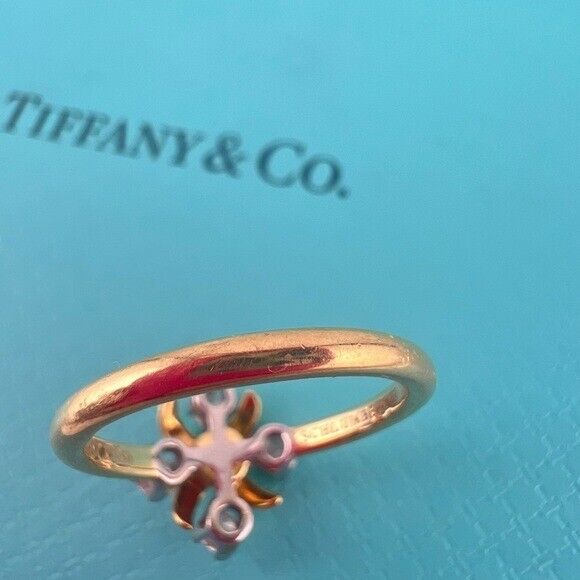 Tiffany & Co. Schlumberger Lynn Diamond Ring Two Tone: 18k, Platinum Size 5