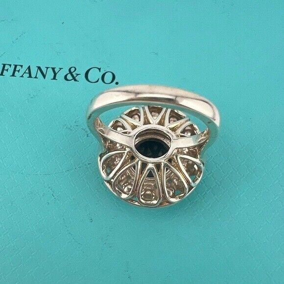 Tiffany & Co. Ziegfeld Pearl and Onyx Cocktail Ring Sterling Silver Size 5.5