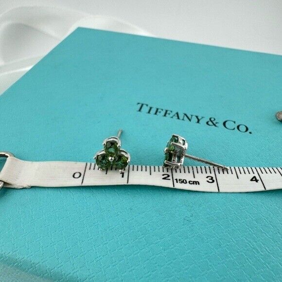 RARE Tiffany & Co. Tourmaline Aria Earrings in 18k White Gold