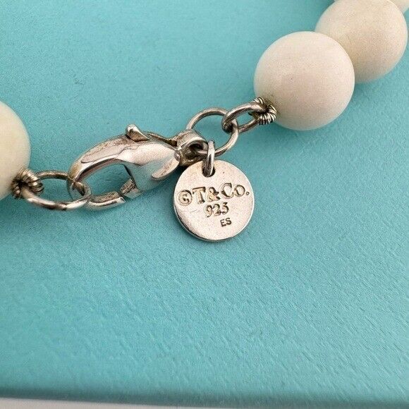 Tiffany & Co. White Dolomite Gemstone Bead Bracelet, Sterling Silver