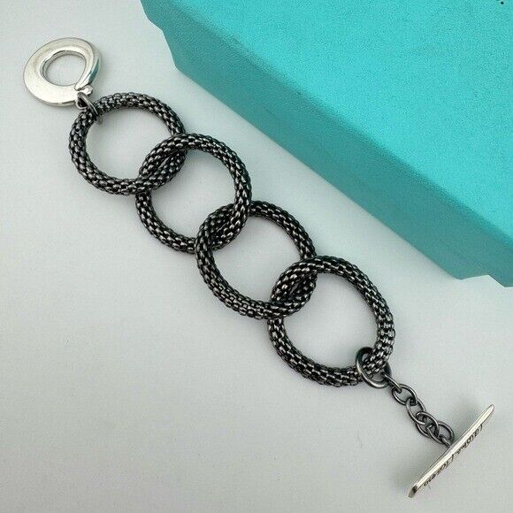 RARE Tiffany & Co. Mesh Toggle Bracelet by Paloma Picasso Sterling Silver