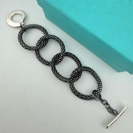 RARE Tiffany & Co. Mesh Toggle Bracelet by Paloma Picasso Sterling Silver