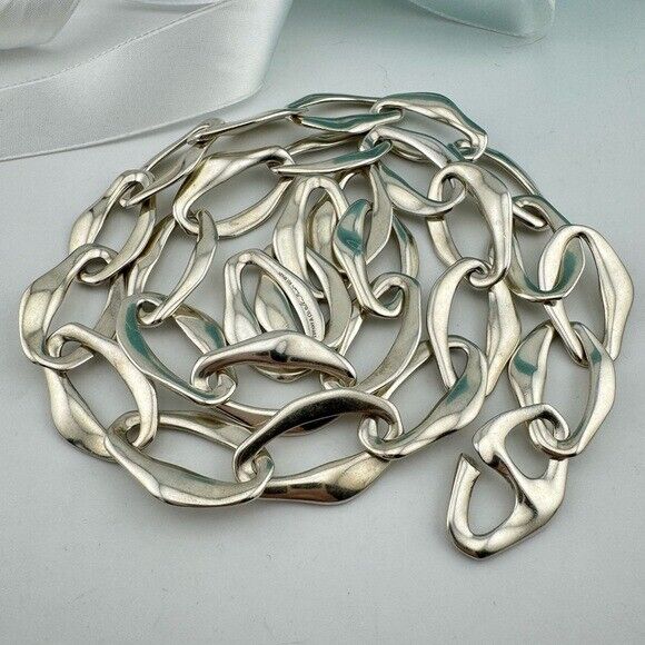 Tiffany & Co. Elsa Peretti Aegean Necklace Sterling Silver 29"
