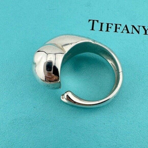 RARE Vtg. Tiffany & Co. Snail Cocktail Ring Elsa Peretti Sterling Silver