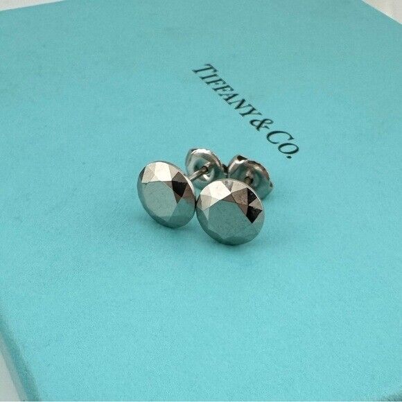 RARE Tiffany & Co. Vintage Platinum Faceted Two Carat Earrings Elsa Peretti