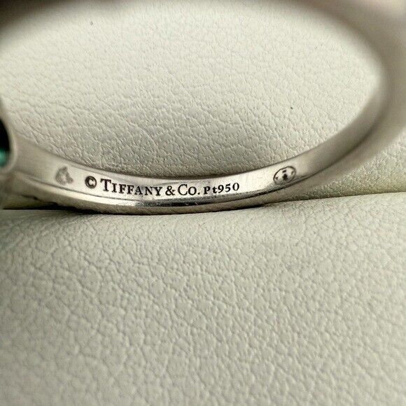 Tiffany & Co. Tourmaline Diamond Cocktail Ring Platinum Size 5.75