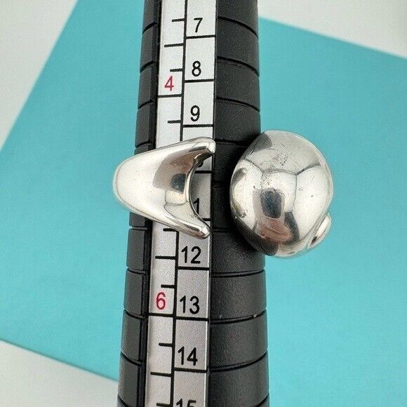 RARE Vtg. Tiffany & Co. Snail Cocktail Ring Elsa Peretti Sterling Silver