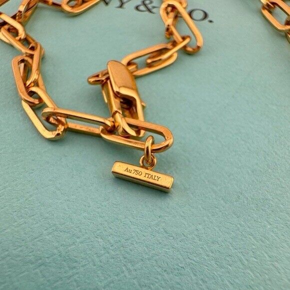 RARE Tiffany & Co. Tanzanite Jewel Box Necklace 17.5" 18k Yellow Gold