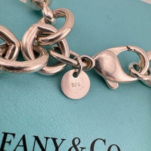 RARE Tiffany & Co. Fasincation Bead Gemstone Bracelet in Sterling Silver