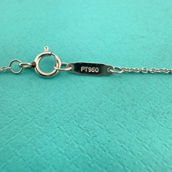 Tiffany & Co. Diamond Victoria Square Outline Pendant 16" in Platinum