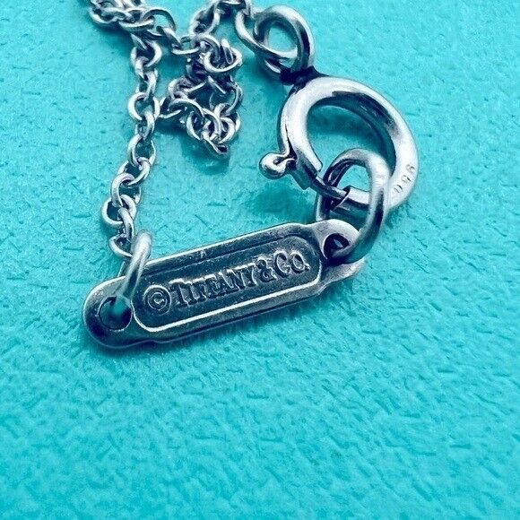 RARE Tiffany & Co Double Circle Jazz Swing Diamond Necklace Platinum .60 TCW