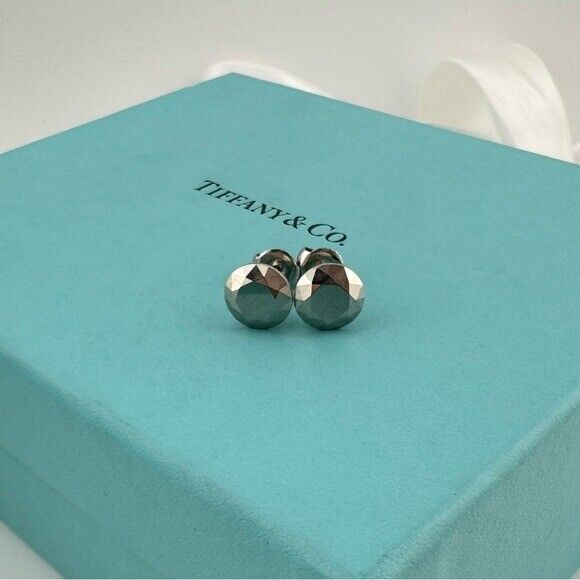 RARE Tiffany & Co. Vintage Platinum Faceted Two Carat Earrings Elsa Peretti