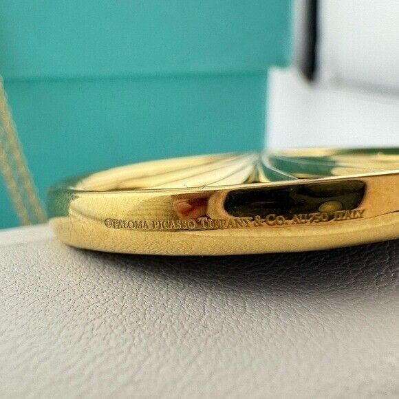 RARE Tiffany & Co. Lapis Lazuli Villa Paloma Palm Necklace 18k Yellow Gold 30"