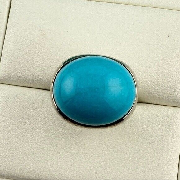 RARE Tiffany & Co. 19mm Turquoise Cabochon Ring by Elsa Peretti